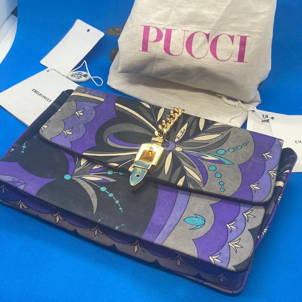 60’sish Emilio Pucci‎ Signature Print MOD Purse handbag